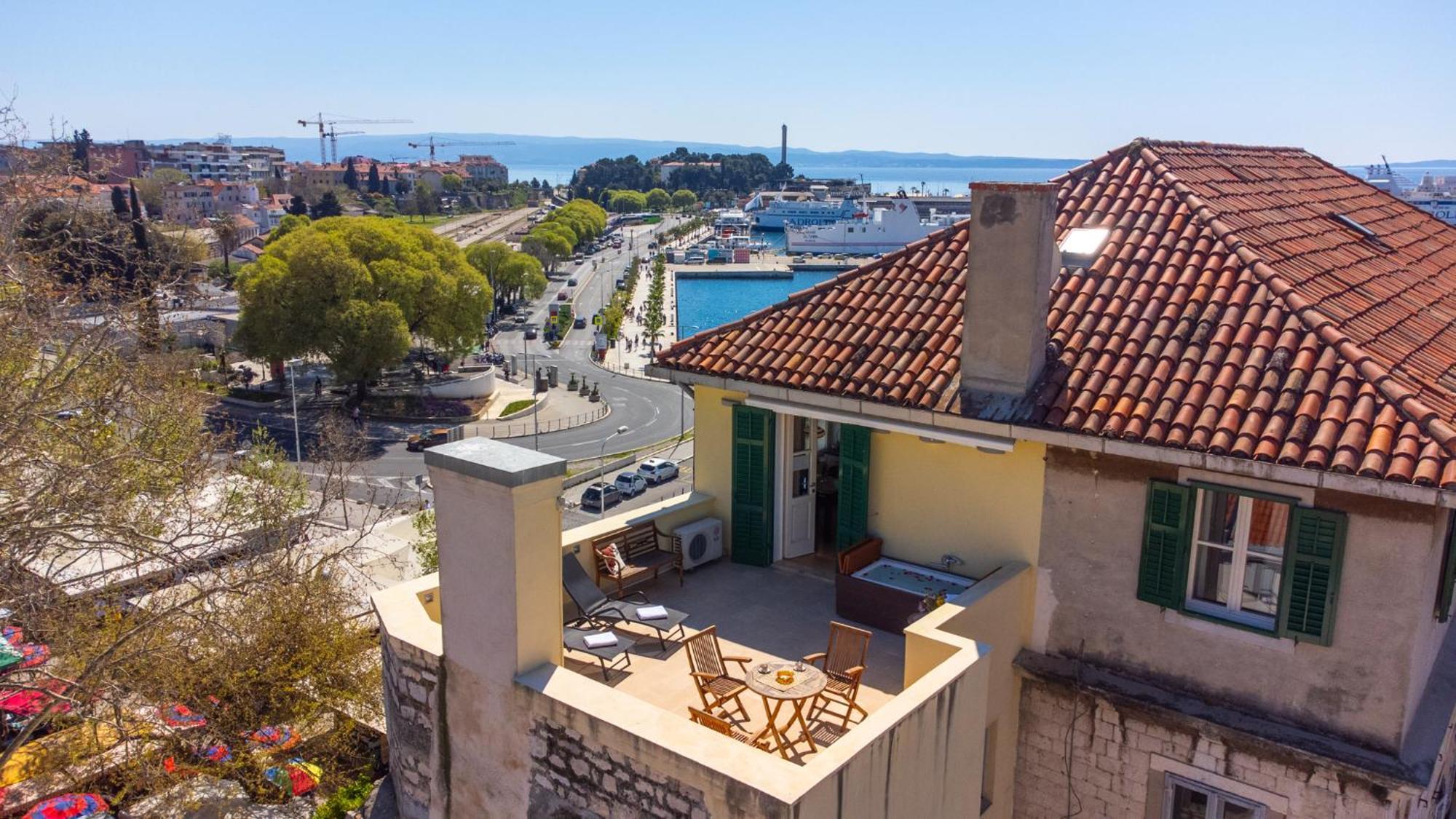 Ferienwohnung Terazza Grande In Diocletian Tower Split Exterior foto