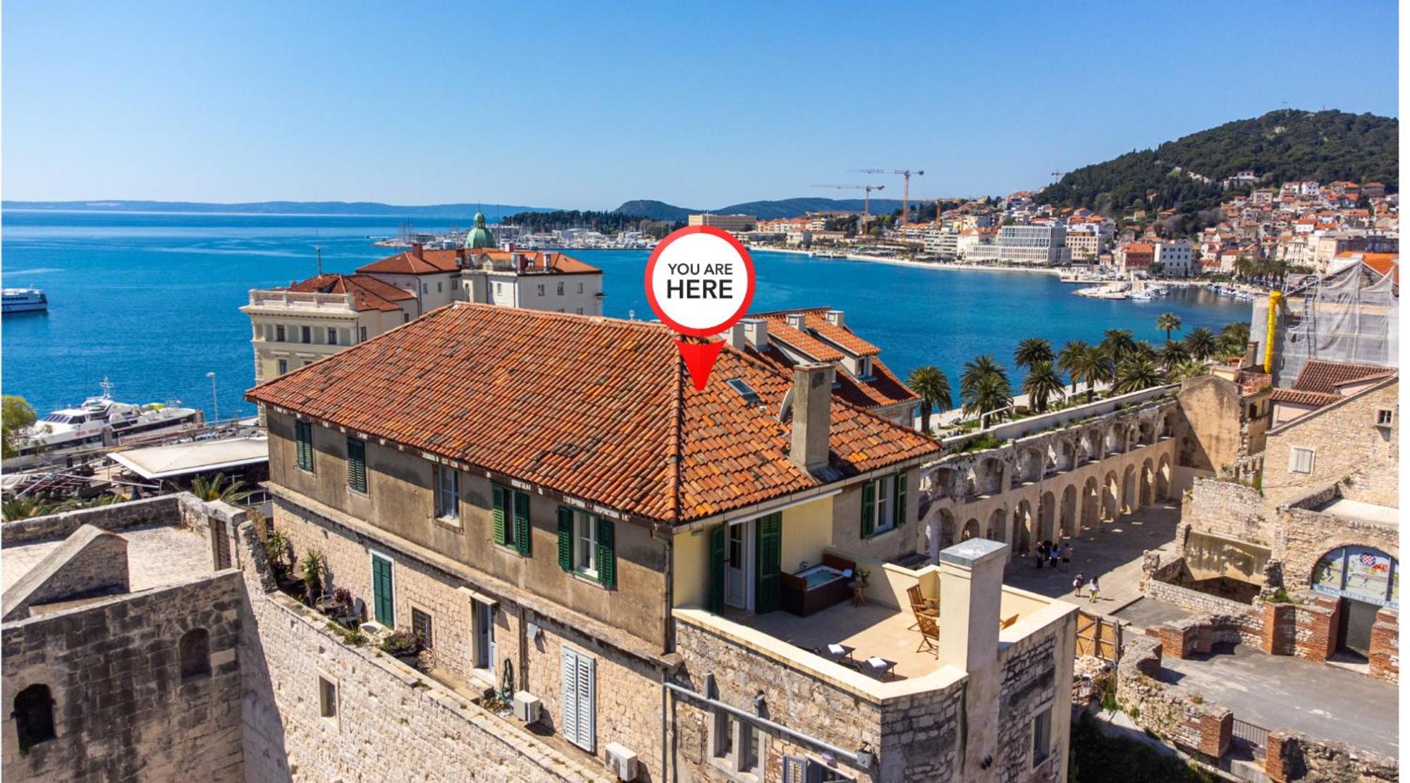 Ferienwohnung Terazza Grande In Diocletian Tower Split Exterior foto